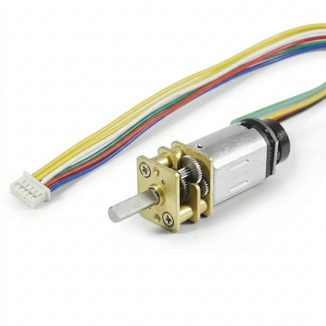 Micro geared DC motor reference for 1000 rpm output targeting